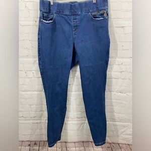 Tommy Hilfiger Jeans Womens Plus Size 14 Gramercy Skinny Wide Waist Pull On Jean